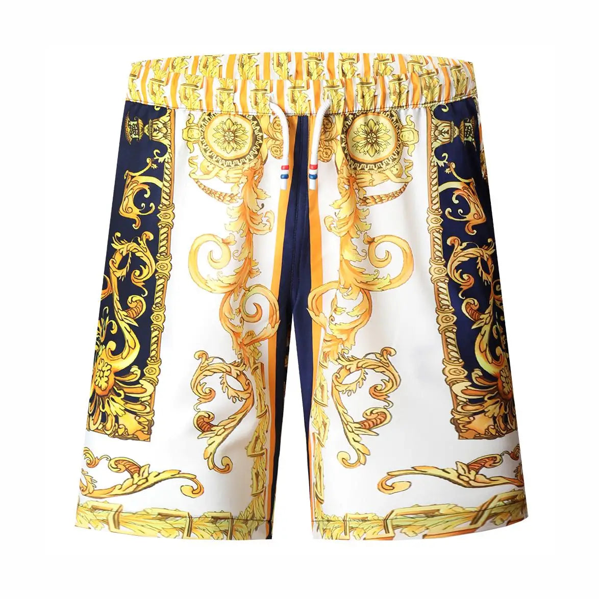 Gold Luxury Swimwear Shorts Breathable Surf Board Shorts Men's Vacation Beach Shorts Quick Dry Swimsuit Summer Sports Trunks Boy