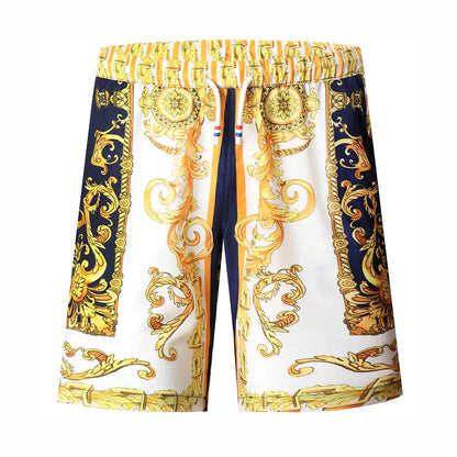 Gold Luxury Swimwear Shorts Breathable Surf Board Shorts Men's Vacation Beach Shorts Quick Dry Swimsuit Summer Sports Trunks Boy