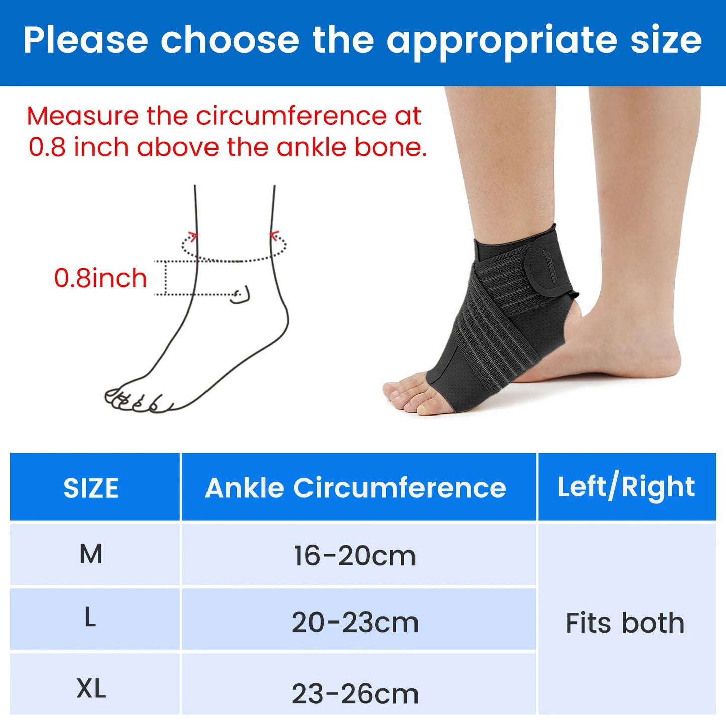 VELPEAU Ankle Support Brace,