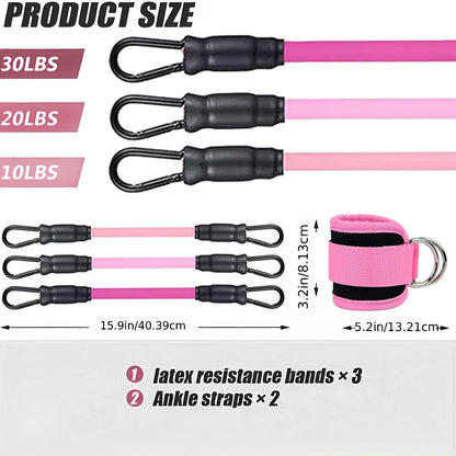 Ankle Straps Resistance Bands Setn